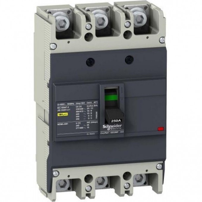 Автоматический выключатель 3P SCHNEIDER ELECTRIC EASYPACT EZC250N 25 кА/400В 100 A EZC250N3100