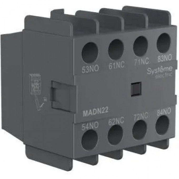 Блок контактный дополнительный SCHNEIDER ELECTRIC MC1D 4НО фронт. монтаж. SE MADN40