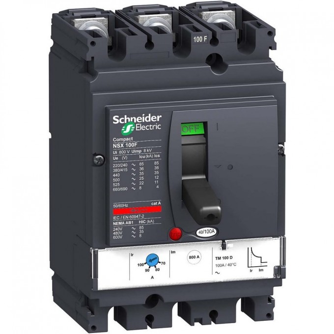 Автоматический выключатель 3P SCHNEIDER ELECTRIC COMPACT NSX TM32D NSX100B LV429555
