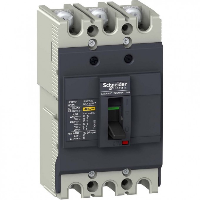 Автоматический выключатель 3П3Т SCHNEIDER ELECTRIC EASYPACT EZC100 18 кА/380В 20 A EZC100N3020