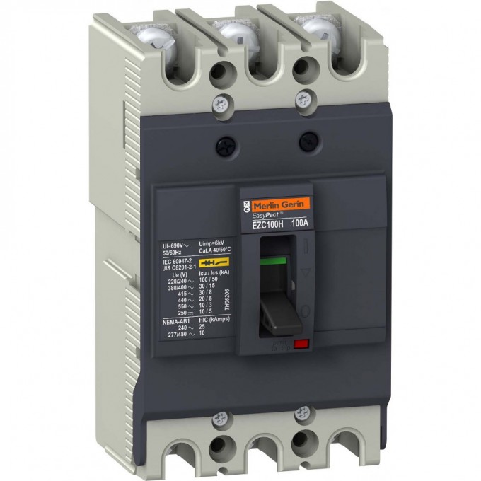 Автоматический выключатель 3П3Т SCHNEIDER ELECTRIC EASYPACT EZC100 30KA/380В 32 A EZC100H3032