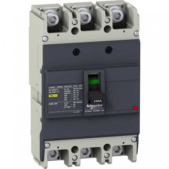 Автоматический выключатель 3П3Т SCHNEIDER ELECTRIC EASYPACT EZC250 36KA/415В 125 A EZC250H3125