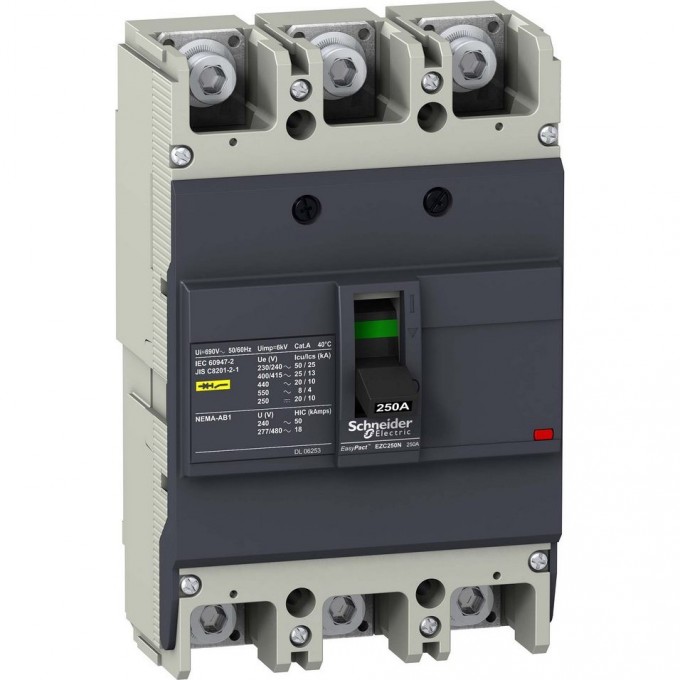 Автоматический выключатель 3П3Т SCHNEIDER ELECTRIC EASYPACT EZC250N 25KA/400В 200 A EZC250N3200