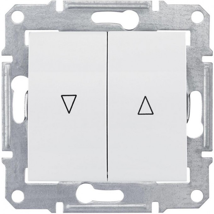 Кнопочный выключатель для жалюзи SCHNEIDER ELECTRIC SEDNA, сх.4, электрич. блок., БЕЛЫЙ SDN1300121