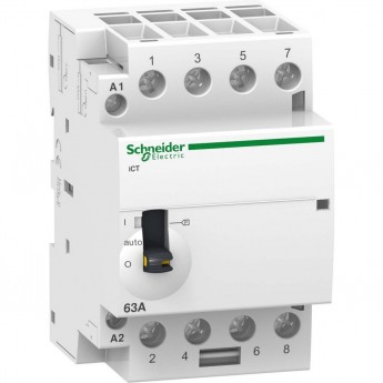 Модульный контактор с ручным управлением SCHNEIDER ELECTRIC ACTI9 iCT63A 4Н