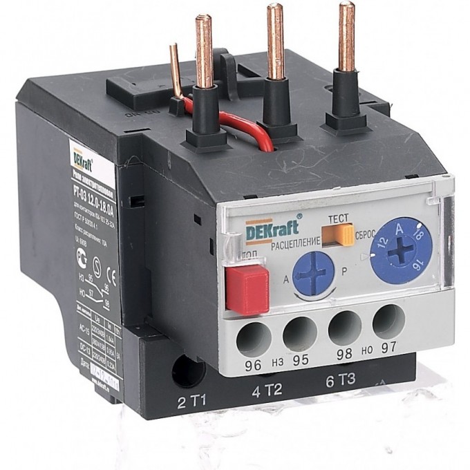 Реле электротепловое для контакторов SCHNEIDER ELECTRIC DEKRAFT 25-32А 9,00-12,0А РТ-03 23119DEK