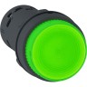 Кнопка 22мм SCHNEIDER ELECTRIC HARMONY XB7 24В зеленая с подсветкой XB7NW33B1