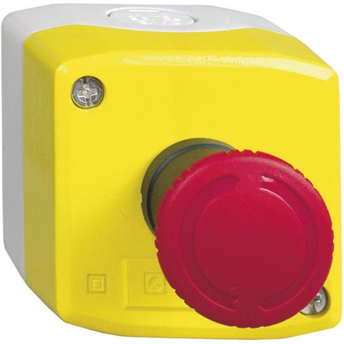 Кнопочный пост SCHNEIDER ELECTRIC HARMONY желтый, 1 аварийная кнопка, 1 НЗ XALK178