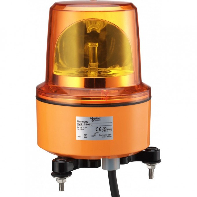 Лампа маячок SCHNEIDER ELECTRIC HARMONY вращающаяся оранжевая 230В AC 130ММ XVR13M05L