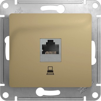 Розетка компьютерная SCHNEIDER ELECTRIC GLOSSA RJ45, кат.5E, механизм, ТИТАН