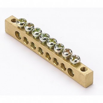 Шина нулевая 8 групп/крепеж по краям, сеч. 6x9 м Шина нулевая 8 групп/крепеж по краям, сеч. 6x9 м