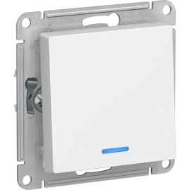 1-клавишный выключатель SCHNEIDER ELECTRIC ATLASDESIGN с подсветкой, белый