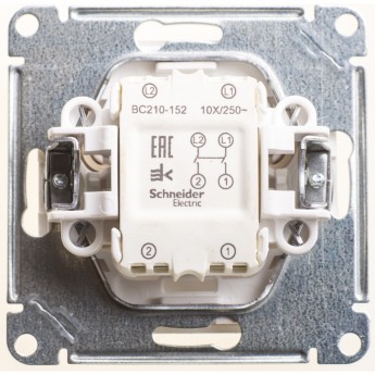 1-клавишный выключатель SCHNEIDER ELECTRIC W59 2-полюсный, 10АХ, механизм, ШАМПАНЬ