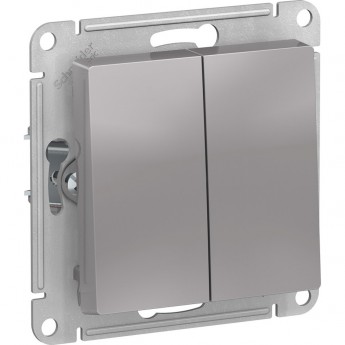 2-клавишный выключатель SCHNEIDER ELECTRIC ATLASDESIGN, АЛЮМИНИЙ
