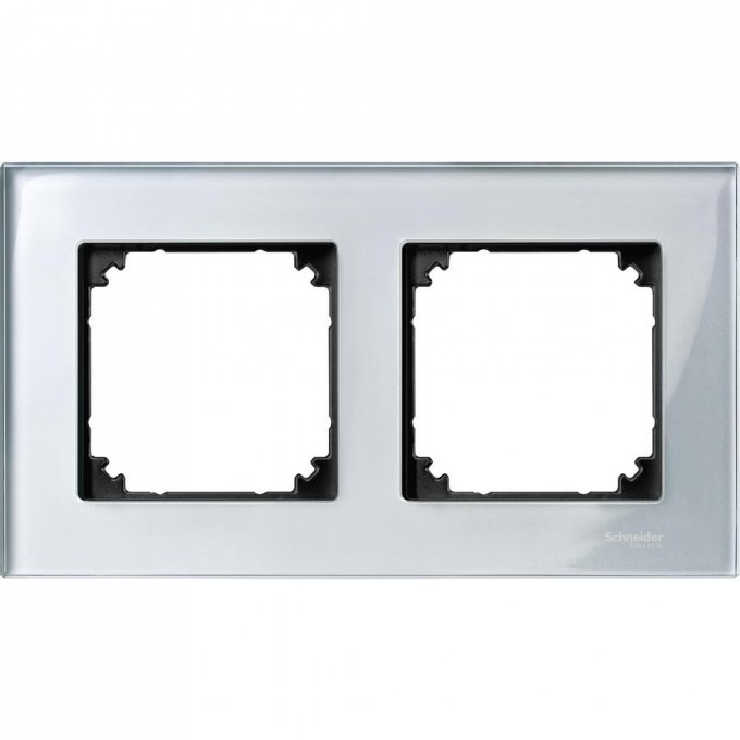 2-постовая рамка SCHNEIDER ELECTRIC MERTEN M-ELEGANCE стеклянная, АЛМАЗ, SM MTN4020-3260