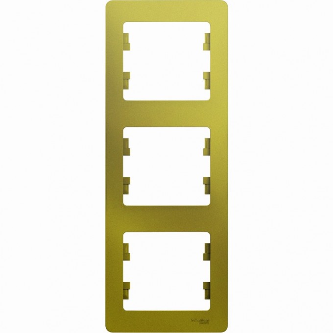 3-постовая рамка SCHNEIDER ELECTRIC GLOSSA, вертикальная, ФИСТАШКОВЫЙ GSL001007