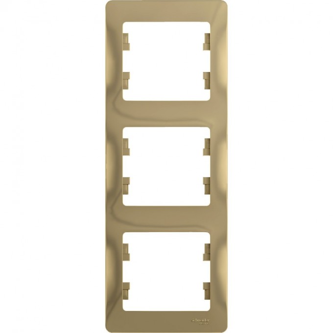 3-постовая рамка SCHNEIDER ELECTRIC GLOSSA, вертикальная, ТИТАН GSL000407
