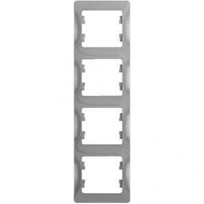 4-постовая рамка SCHNEIDER ELECTRIC GLOSSA, вертикальная, АЛЮМИНИЙ GSL000308