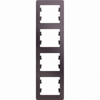 4-постовая рамка SCHNEIDER ELECTRIC GLOSSA, вертикальная, СИРЕНЕВЫЙ ТУМАН