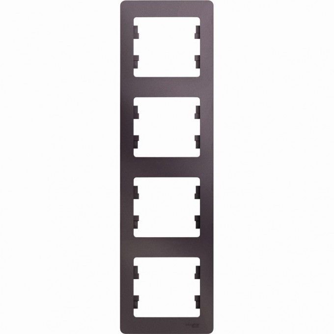 4-постовая рамка SCHNEIDER ELECTRIC GLOSSA, вертикальная, СИРЕНЕВЫЙ ТУМАН GSL001408