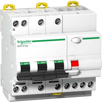 Автоматический выключатель дифференциального тока SCHNEIDER ELECTRIC ACTI 9 DPN N VIGI 4П 6КА 20A C 30МA AC