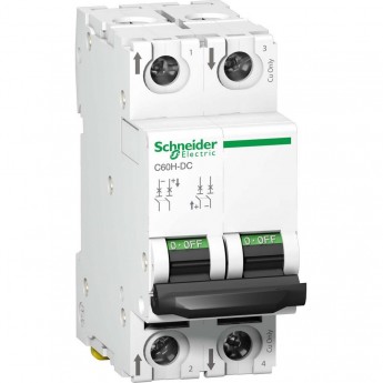 Автоматический выключатель SCHNEIDER ELECTRIC ACTI 9 C60H-DC 2П 4А C 500В DC