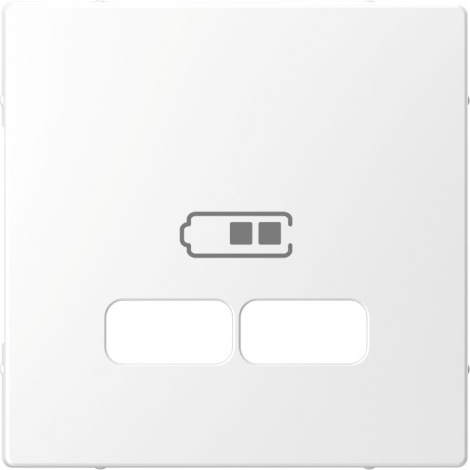 Центральная накладка SCHNEIDER ELECTRIC MERTEN D-LIFE для USB механизма 2,1А, БЕЛ. ЛОТОС MTN4367-6035