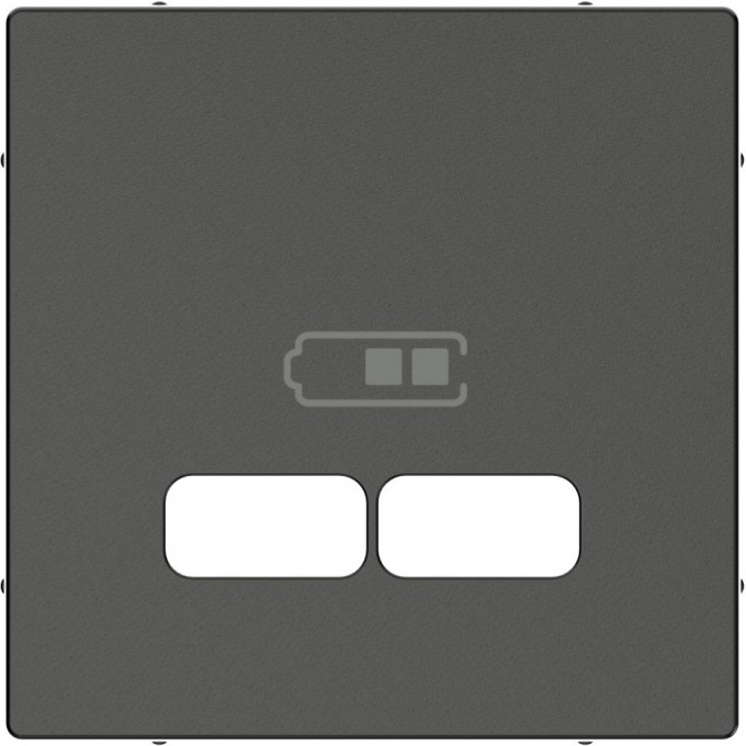 Центральная накладка SCHNEIDER ELECTRIC MERTEN для USB механизма 2,1А, АНТРАЦИТ, SM MTN4367-0414