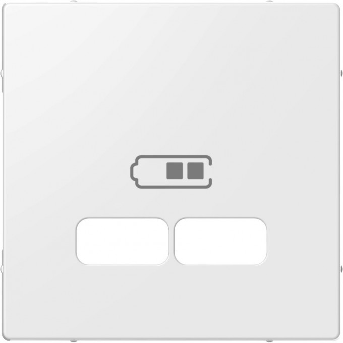 Центральная накладка SCHNEIDER ELECTRIC MERTEN для USB механизма 2,1А, ПОЛЯРНЫЙ БЕЛЫЙ, SM MTN4367-0319