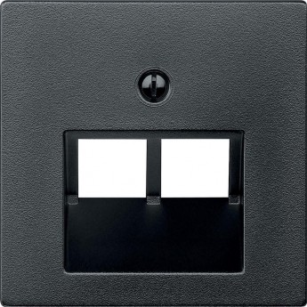 Центральная плата SCHNEIDER ELECTRIC MERTEN для розетки RJ45, 2 поста, АНТРАЦИТ, SM