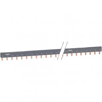 Гребенчатая шинка 2П (L1L2…) 57 МОД.18ММ 100А разрезаемая Гребенчатая шинка 2П (L1L2…) 57 МОД.18ММ 100А разрезаемая