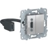 HDMI-розетка SCHNEIDER ELECTRIC UNICA NEW, алюминий NU543030