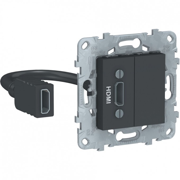 HDMI-розетка SCHNEIDER ELECTRIC UNICA NEW, антрацит NU543054