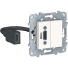 HDMI-розетка SCHNEIDER ELECTRIC UNICA NEW, белый NU543018