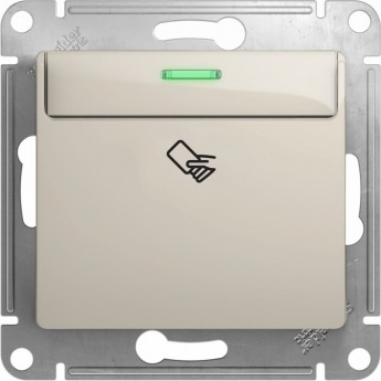 Карточный выключатель SCHNEIDER ELECTRIC GLOSSA,10AX, механизм, МОЛОЧНЫЙ