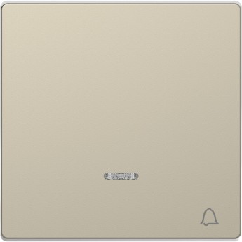 Клавиша одинарная MERTEN D-LIFE с линзой для LED модуля, с символом звонок, САХАРА Клавиша одинарная MERTEN D-LIFE с линзой для LED модуля, с символом звонок, САХАРА