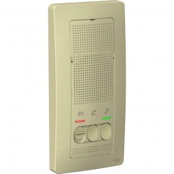 Переговорное устройство (домофон) SCHNEIDER ELECTRIC BLANCA, с настенным монтажом, 4,5В, бежевый