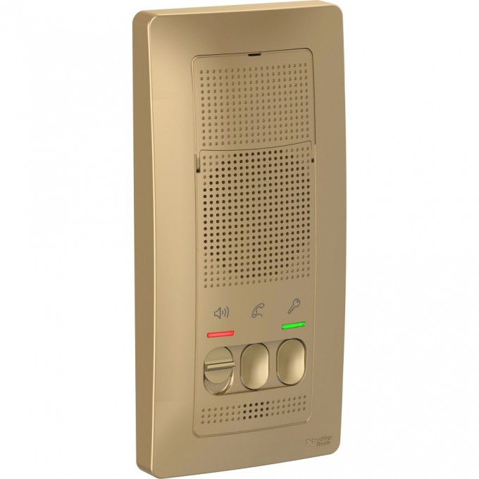 Переговорное устройство (домофон) SCHNEIDER ELECTRIC BLANCA, с настенным монтажом, 4,5В, титан BLNDA000014