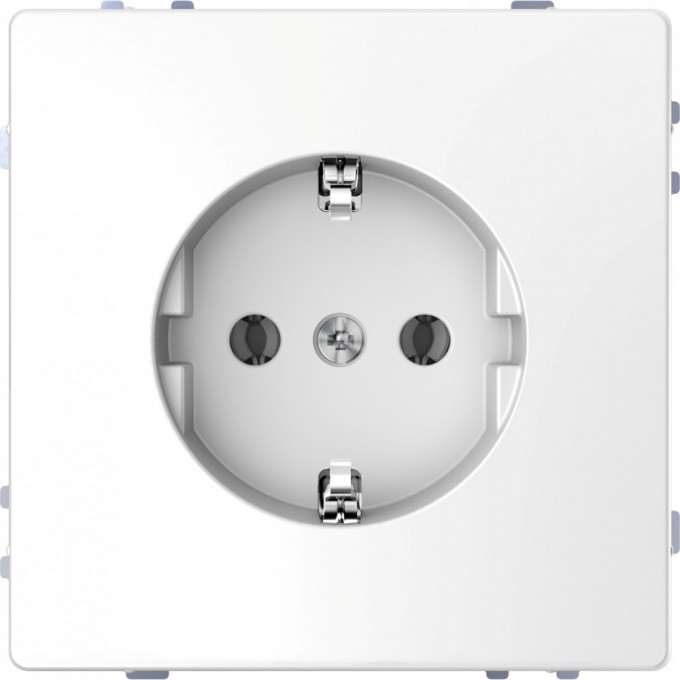 Розетка SCHNEIDER ELECTRIC MERTEN D-LIFE 16А, с заземлением, шторками, винтовыми зажимами, белый лотос MTN2400-6035