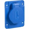 Розетка синяя SCHNEIDER ELECTRIC PRATIKA 10/16A 65Х85ММ IP54 винты сзади PKS61B