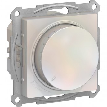 Светорегулятор (диммер) SCHNEIDER ELECTRIC ATLASDESIGN, поворотно-нажимной, LED, RC, 630Вт, механизм, жемчуг