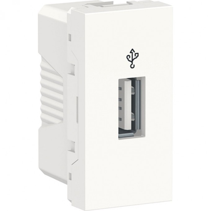 USB-коннектор SCHNEIDER ELECTRIC UNICA MODULAR, 1 модуль, белый NU342918