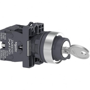 Переключатель с ключом SCHNEIDER ELECTRIC HARMONY EASY XA2, 2 позиции, фиксатор, левый-правый, 2НО
