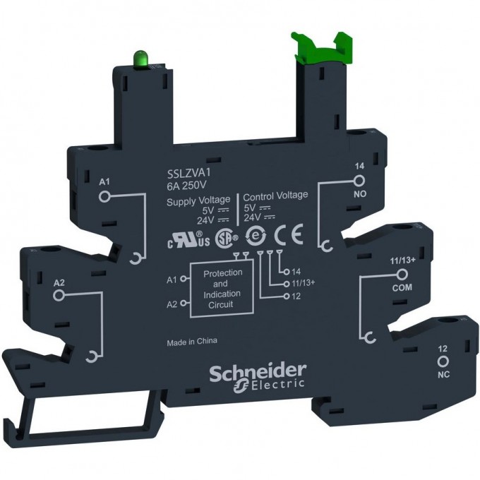 Розетка SCHNEIDER ELECTRIC ZELIO для реле, винтовые зажимы, = 5-24 В SSLZVA1