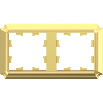 Рамка 2-постовая SCHNEIDER ELECTRIC ATLASDESIGN Antique универсальная, золотой