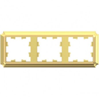Рамка 3-постовая SCHNEIDER ELECTRIC ATLASDESIGN Antique универсальная, золотой
