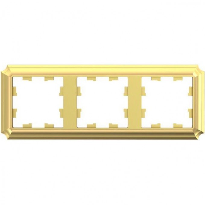 Рамка 3-постовая SCHNEIDER ELECTRIC ATLASDESIGN Antique универсальная, золотой ATN101603