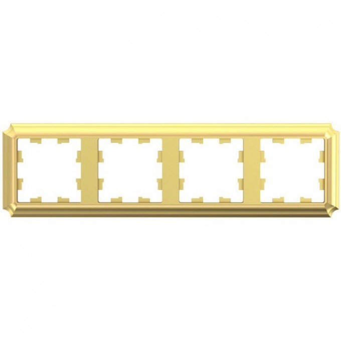 Рамка 4-постовая SCHNEIDER ELECTRIC ATLASDESIGN Antique универсальная, золотой ATN101604