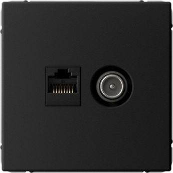 Розетка компьютерная + телевизионная 2-м SCHNEIDER ELECTRIC ARTGALLERY SE GAL001089 RJ45 + TV кат.5E карбон