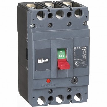 Силовой автоматический выключатель SCHNEIDER ELECTRIC DEKRAFT 3P 16А c Ir=12,8А-16А 50кА ВА-332